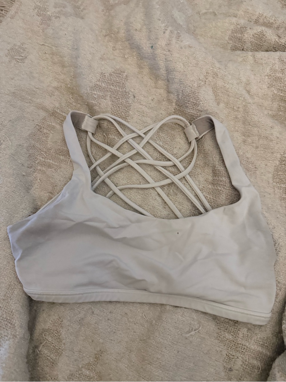 Lululemon Seamless Strappy Back Light Gray Sports Bra